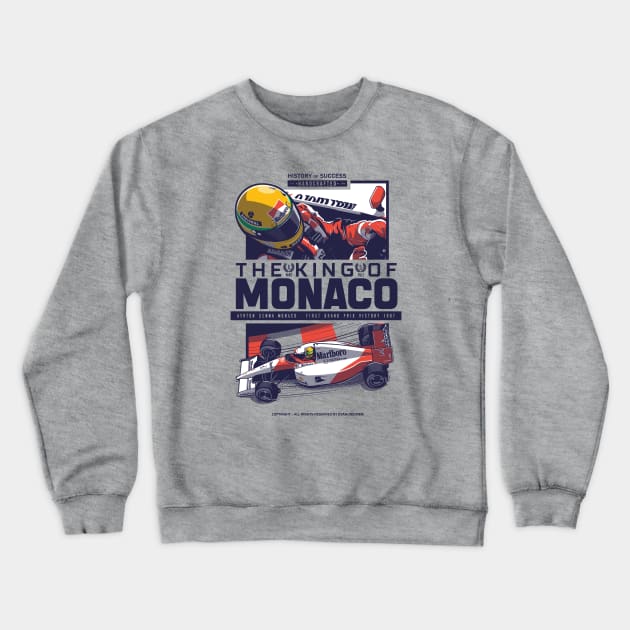 F1 The King of Monaco Crewneck Sweatshirt by EvanDeCiren